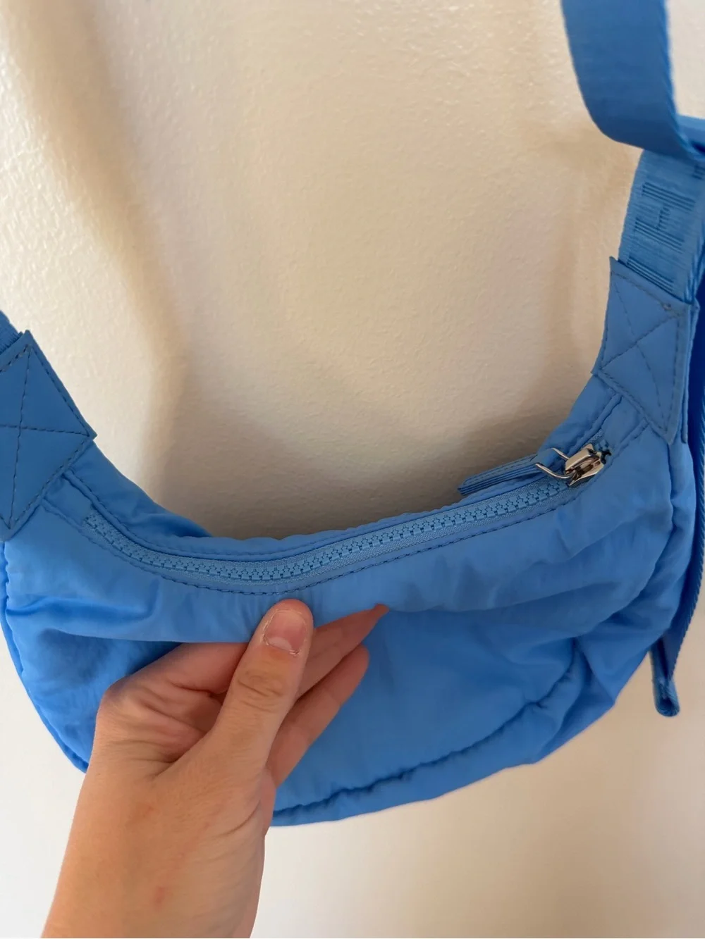 ATHLETA All About Mini Crescent Bag in Cornflower